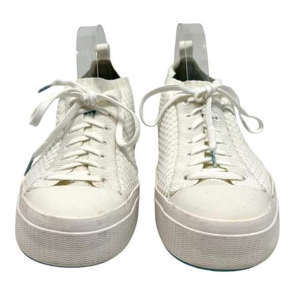 Native Jefferson 2.0 Liteknit White Slip-On Sneakers with Laces Women’s 8 - Picture 3 of 16